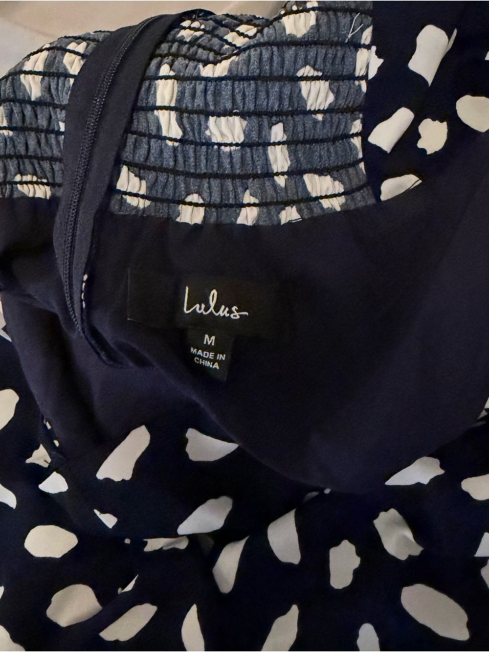 Lulus Party In Paris Navy Blue Print Tie-strap Midi Dress - Size M - Picture 9 of 9